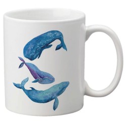 Mug tasse céramique imprimé illustration Baleine
