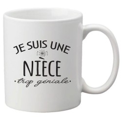 Mug tasse céramique imprimé citation humour Je suis une nièce trop géniale