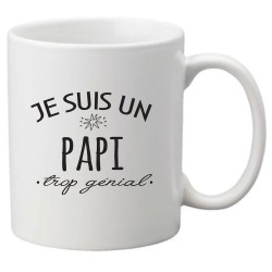 Mug tasse céramique imprimé citation humour Je suis un papi trop génial