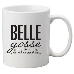Mug tasse céramique imprimé citation humour belle gosse de mère en fille