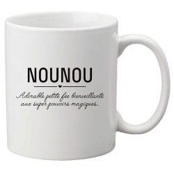 Mug tasse céramique imprimé citation humour Nounou adorable petite fée bienveillante