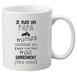 Mug tasse céramique imprimé citation humour Je suis une papa motard