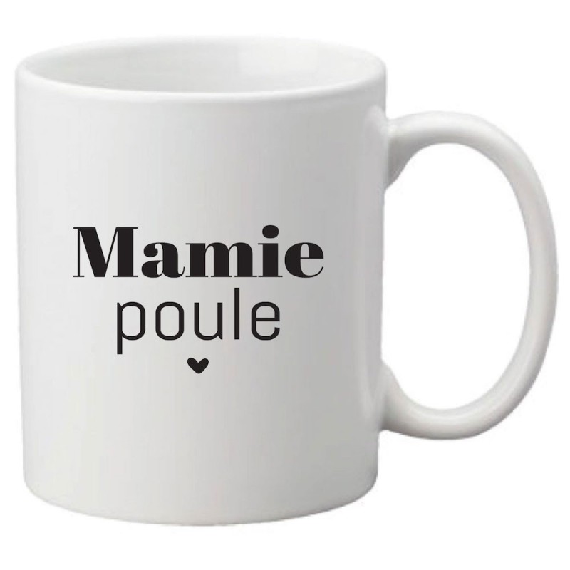 Mug tasse céramique imprimé citation humour Mamie poule