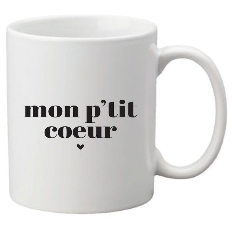 Mug tasse céramique imprimé citation humour Mon 'lit coeur