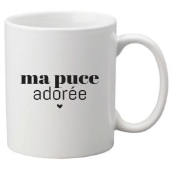 Mug tasse céramique imprimé citation humour Ma puce adorée