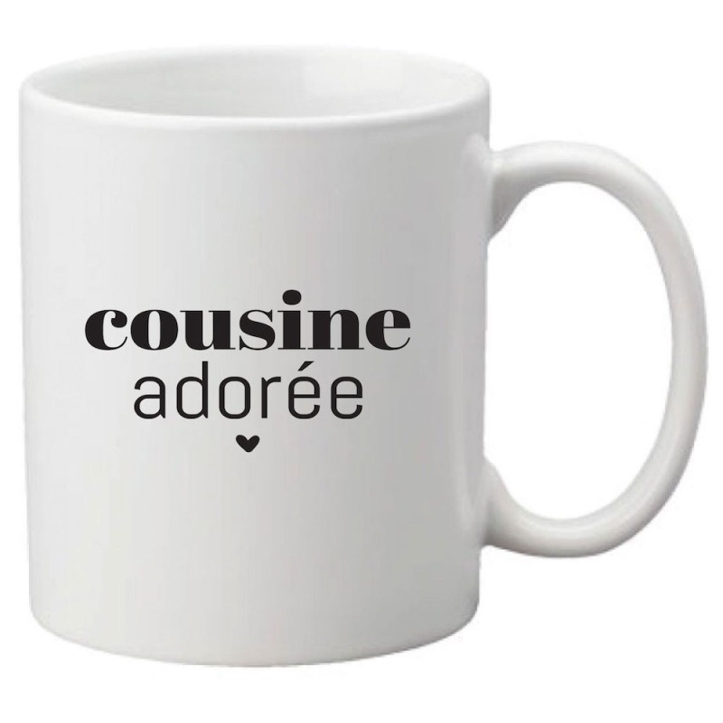 Mug tasse céramique imprimé citation humour Cousine adorée