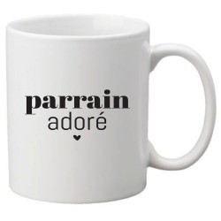 Mug tasse céramique imprimé citation humour Parrain adoré