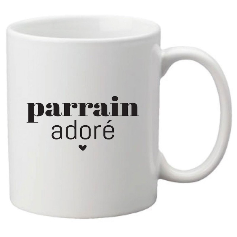Mug tasse céramique imprimé citation humour Parrain adoré