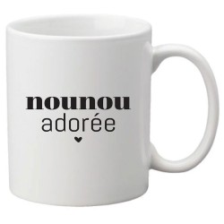 Mug tasse céramique imprimé citation humour Nounou adorée