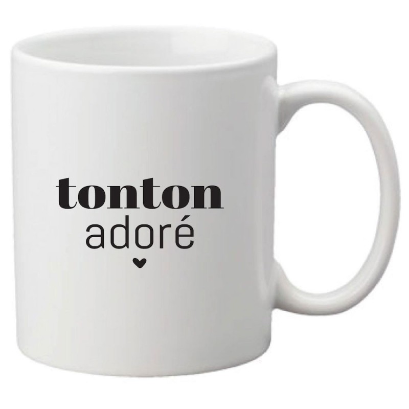 Mug tasse céramique imprimé citation humour Tonton adoré