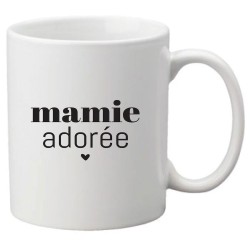 Mug tasse céramique imprimé citation humour mamie adorée