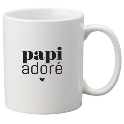 Mug tasse céramique imprimé citation humour Papi adoré