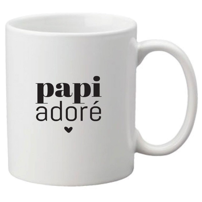 Mug tasse céramique imprimé citation humour Papi adoré