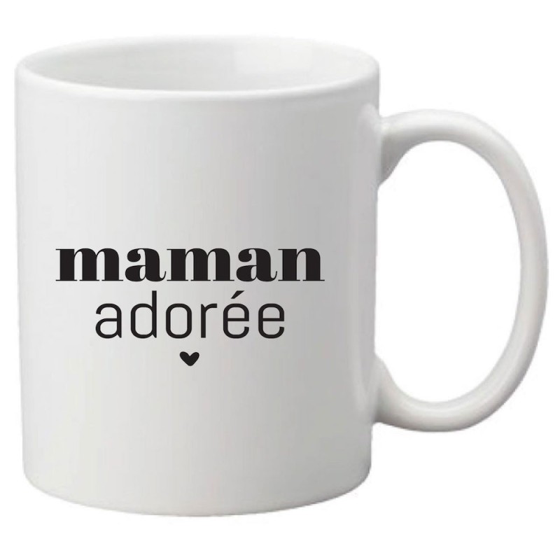 Mug tasse céramique imprimé citation humour Maman adorée