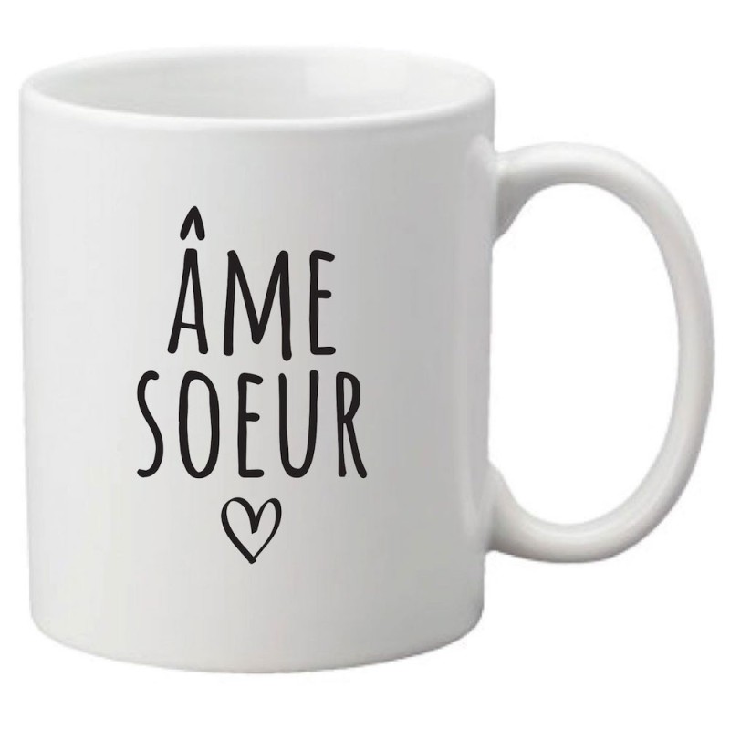 Mug tasse céramique imprimé citation humour Âme soeur