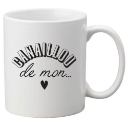 Mug tasse céramique imprimé citation humour Canaillou de mon coeur