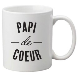Mug tasse céramique imprimé citation humour humour Papi de coeur