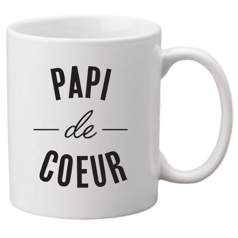 Mug tasse céramique imprimé citation humour humour Papi de coeur