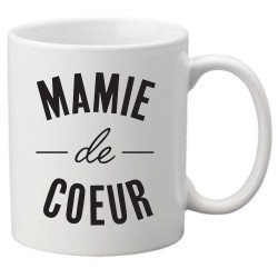 Mug tasse céramique imprimé citation humour humour Mamie de coeur