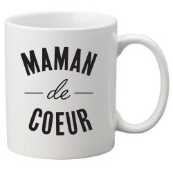 Mug tasse céramique imprimé citation humour humour Maman de coeur