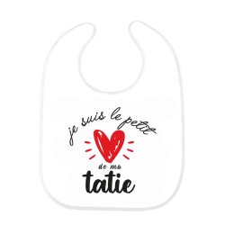 Bavoir bébé imprimé citation naissance humour Je suis le petit de ma Tatie