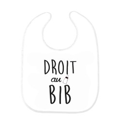 Bavoir bébé imprimé citation naissance humour Droit au bib