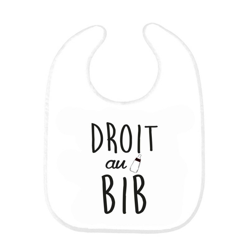 Bavoir bébé imprimé citation naissance humour Droit au bib