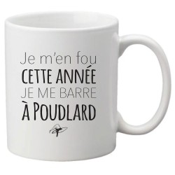 Mug tasse céramique imprimé citation humour je m'en fou cette année je me barre a poudlard