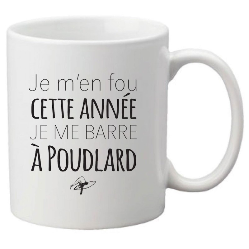 Mug tasse céramique imprimé citation humour je m'en fou cette année je me barre a poudlard