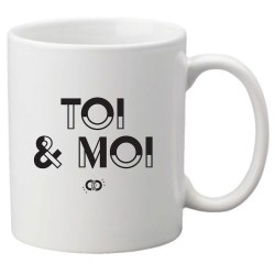 Mug tasse céramique imprimé citation humour Toi & moi mariage
