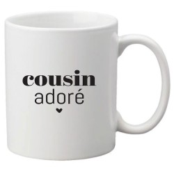 Mug tasse céramique imprimé citation humour Cousin adoré