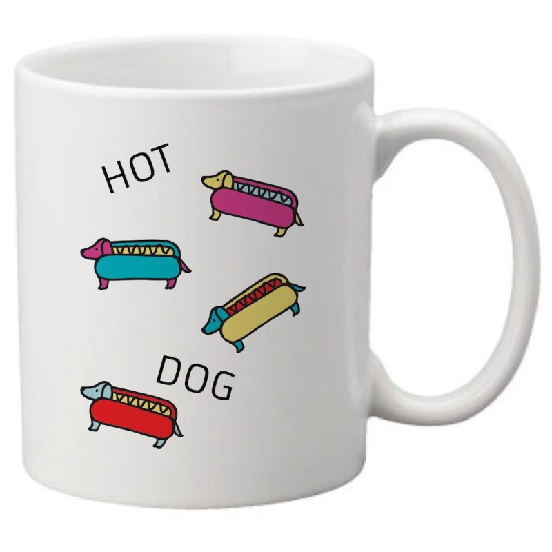 Mug tasse céramique imprimé citation humour Hot dog chien