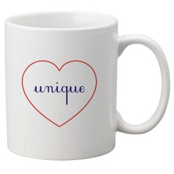 Mug tasse céramique imprimé citation humour illustration coeur unique