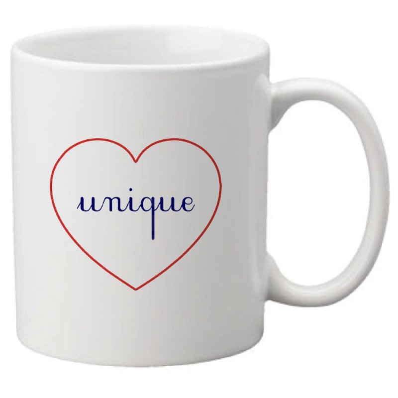 Mug tasse céramique imprimé citation humour illustration coeur unique