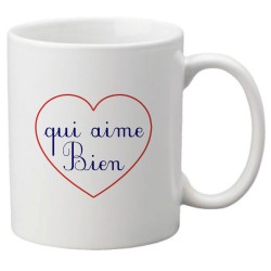 Mug tasse céramique imprimé citation humour illustration coeur qui aime bien