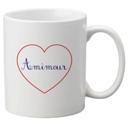 Mug tasse céramique imprimé citation humour illustration coeur Amimour