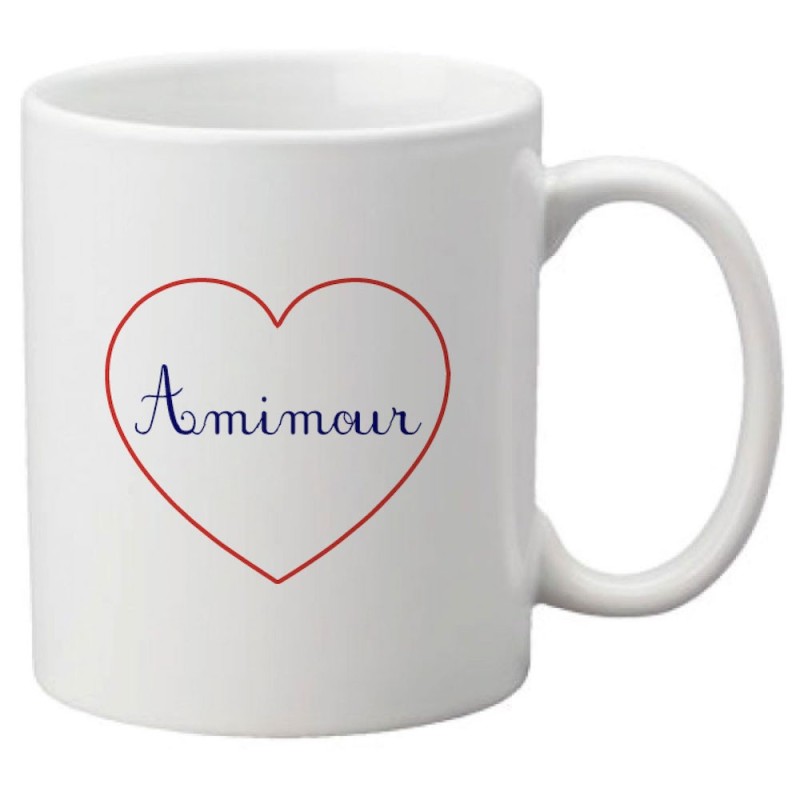 Mug tasse céramique imprimé citation humour illustration coeur Amimour