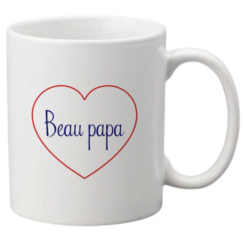 Mug tasse céramique imprimé citation humour illustration coeur beau papa