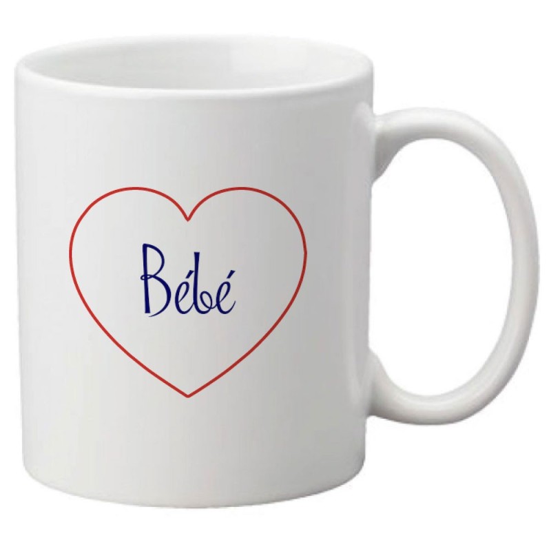 Mug tasse céramique imprimé citation humour illustration coeur bébé