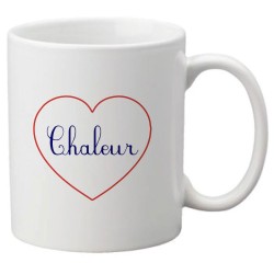 Mug tasse céramique imprimé citation humour illustration coeur chaleur