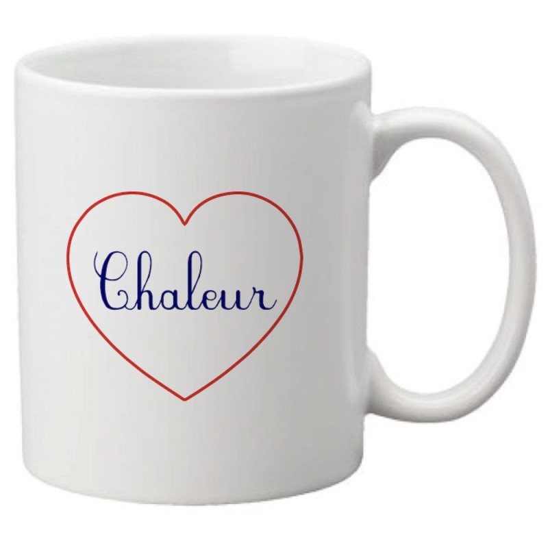 Mug tasse céramique imprimé citation humour illustration coeur chaleur