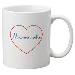 Mug tasse céramique imprimé citation humour illustration coeur mamounette