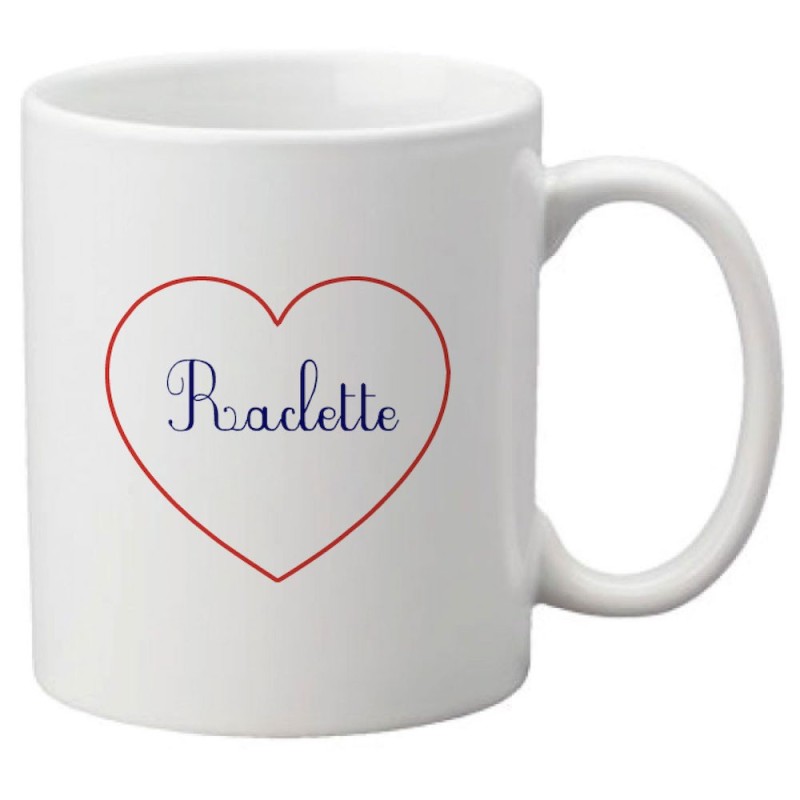 Mug tasse céramique imprimé citation humour illustration coeur Raclette