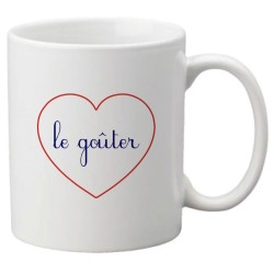 Mug tasse céramique imprimé citation humour illustration coeur le goûter