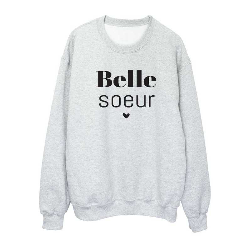 Sweat shirt imprimé citation humour Belle soeur