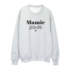 Sweat shirt imprimé citation humour Mamie poule