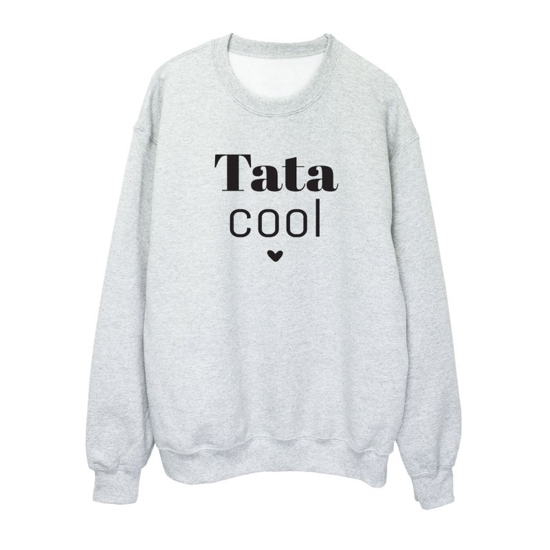 Sweat shirt imprimé citation humour Tata cool