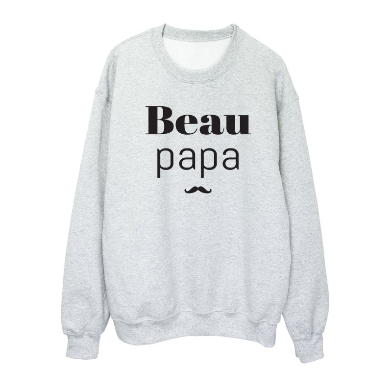 Sweat shirt imprimé citation humour Beau papa