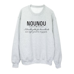 Sweat shirt imprimé citation humour Nounou petite fée bienveillante