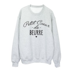 Sweat shirt imprimé citation humour Petit coeur de beurre